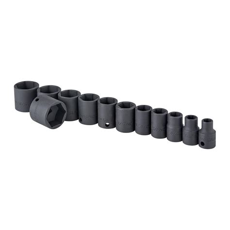 3/8 in. Drive SAE Professional Impact Socket Set, 12-Piece