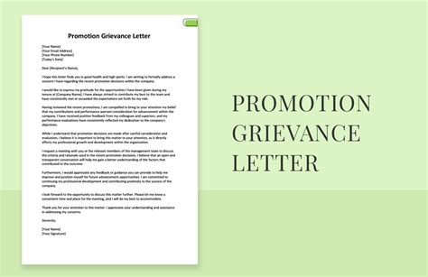 promotion grievance letter in Word, Google Docs - Download | Template.net