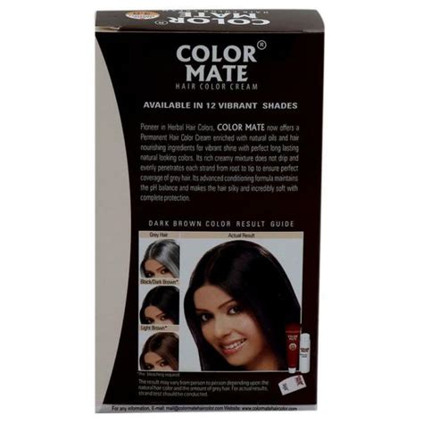 Color Mate Hair Color Cream, Dark Brown 130 ml - JioMart