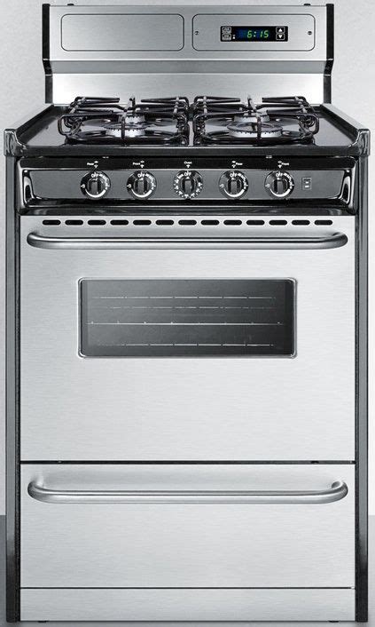 Summit® 24" Stainless Steel Freestanding Gas Range | Malkin's ...