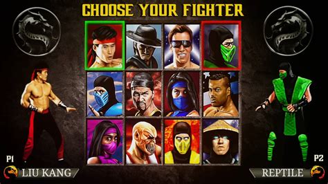 Mortal Kombat 2 Reptile Character Select