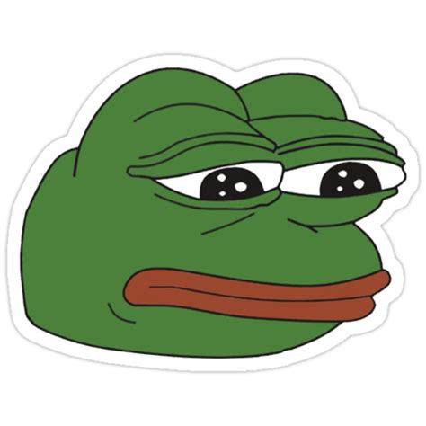 "Pepe the frog - Sad frog" Stickers by pepe-leaker | Redbubble