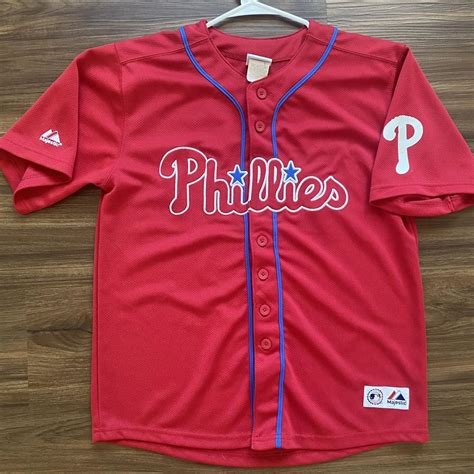 Phillies majestic jersey, Phillies jersey size large... - Depop