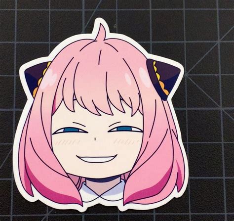 Spy x Family Anime Anya Forger Smug Heh Face Vinyl Decal Sticker 2.5 ...