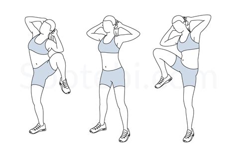 Standing Side Crunch | Illustrated Exercise Guide