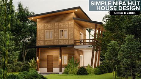 Modern Bahay Kubo/ Simple Nipa Hut Design - 6.0 m x 7.0m - YouTube