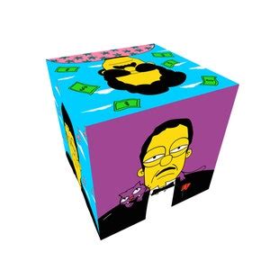 Art Coffee Side End Table With Simpson Style Narco Art - Etsy