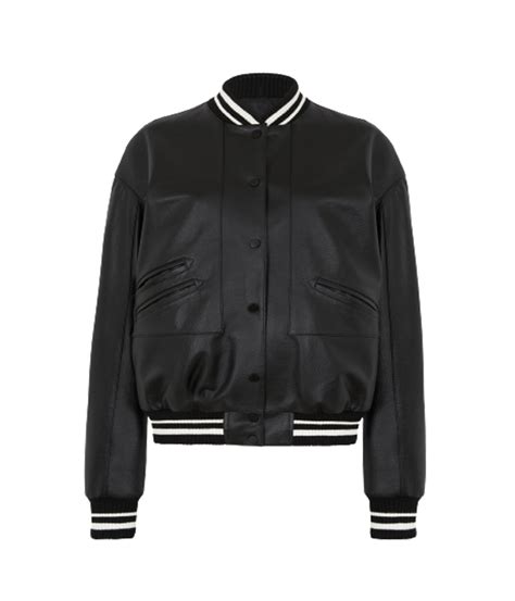 Black Leather Varsity Jacket Men's - Leather Expert9