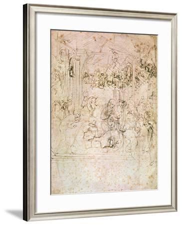 Composition Sketch For the Adoration of the Magi, 1481 Giclee Print by Leonardo da Vinci | Art.com