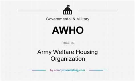 AWHO - Army Welfare Housing Organization in Government & Military by ...