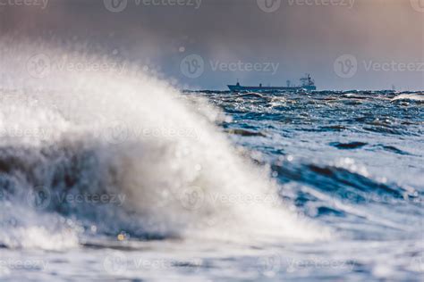 Stormy waves on the sea. 7828426 Stock Photo at Vecteezy