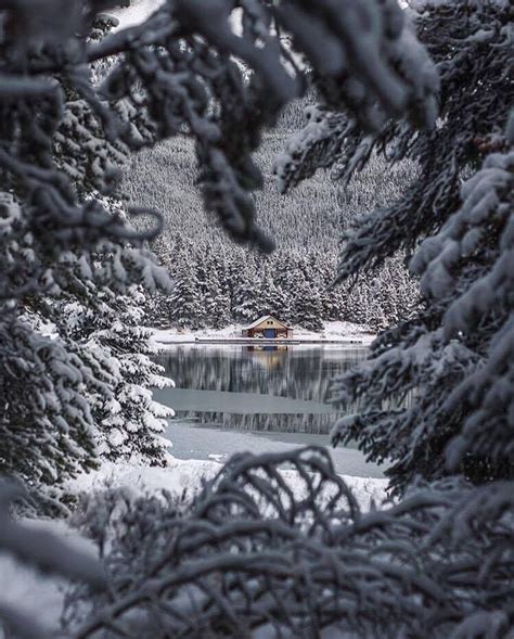 Winter comes to the Boathouse at Maligne Lake, #‎Alberta. (by austin ...