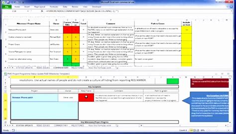 Microsoft Project Status Report Template Project Management Excel ...