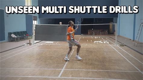 Unseen shuttle drills - Intense badminton training - YouTube