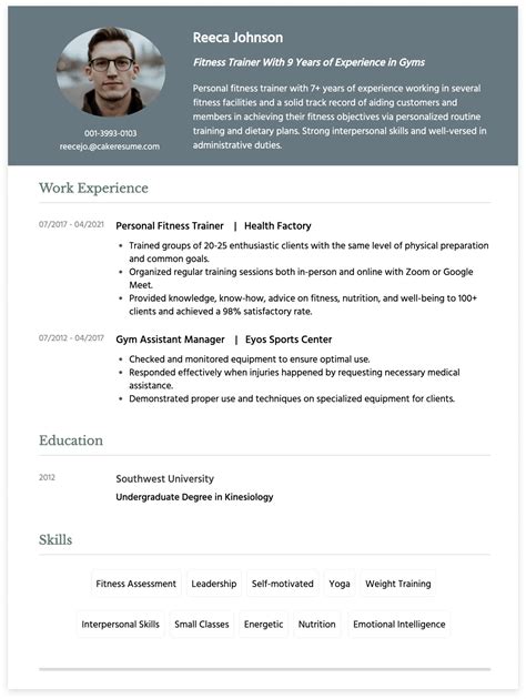 Masaccio Şehit Pazarlık etmek personal trainer resume example kural Üretim dikkatini dağıtmak