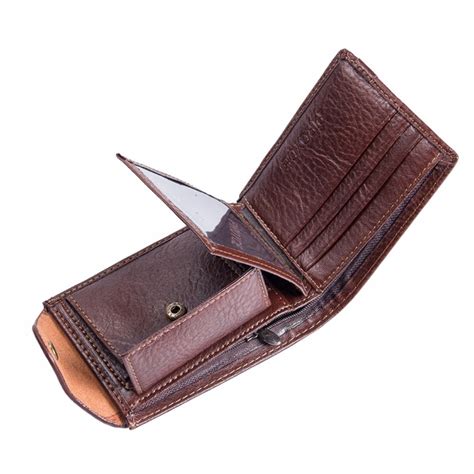 Leather Wallet with Zipper/Coin Pocket – Men's Luxury Boutique - X9X™