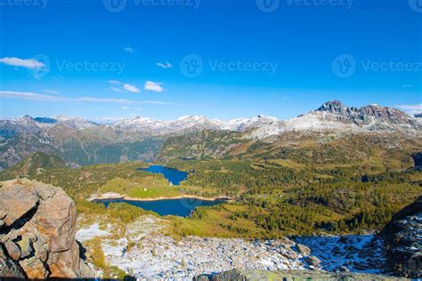 Alpine lakes with dams production 3706784 Stock Photo at Vecteezy