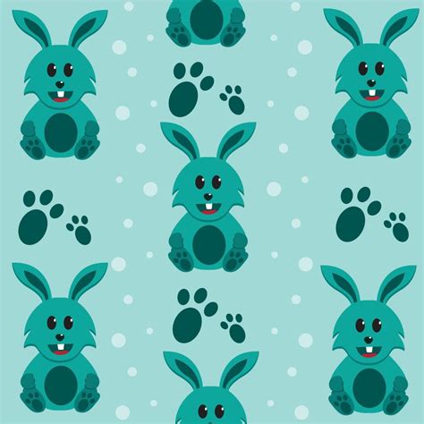 vector pattern of rabbits with footprints 17371998 Vector Art at Vecteezy