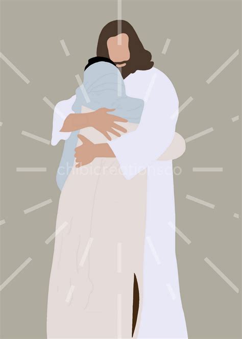 LDS Faceless Portraits BUNDLE Jesus Christ Saviour Mary Magdalene Christ Hugging Woman ...