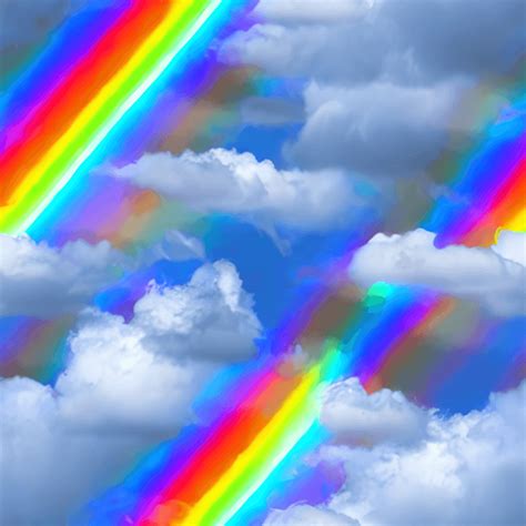 Rainbow Clouds Digital Graphic · Creative Fabrica