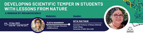 Webinar: Developing scientific temper in students with lessons from ...