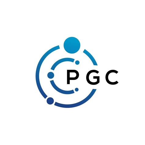 PGC letter technology logo design on white background. PGC creative ...