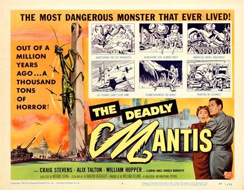 The Deadly Mantis, 1957 | Lobby cards, Classic sci fi movies, Science ...