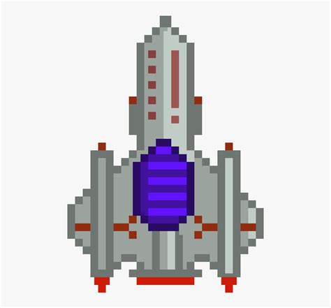 Rocketship For Scratch - Rocket Ship Pixel Art, HD Png Download - kindpng