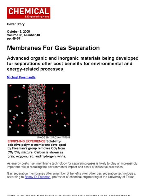 Membranes for Gas Sep | Membrane | Natural Gas