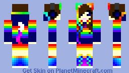 rainbow cat skin Minecraft Skin