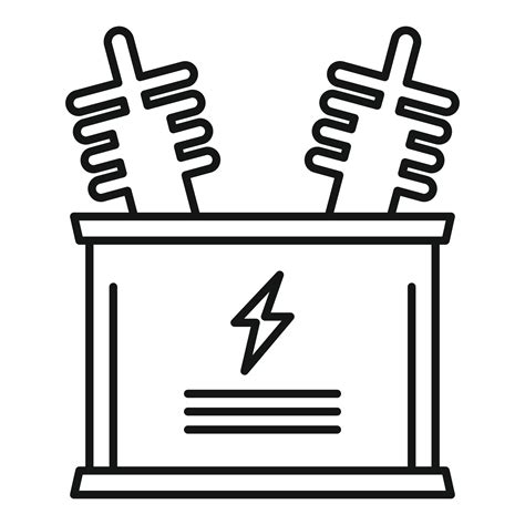 Electric transformer icon, outline style 14557373 Vector Art at Vecteezy