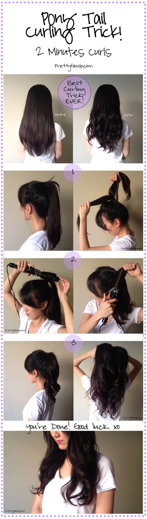 {Pony Tail Curling Trick} Loose Curls in 2 Minutes! - Pretty Gossip