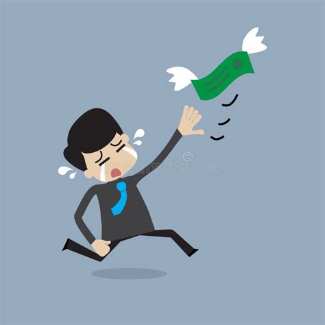 Money is Flying Away from Businessman Stock Vector - Illustration of cost, dollar: 40490410