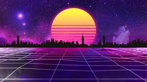 HD wallpaper: The sun, Music, The city, Stars, Space, Background, 80s ...