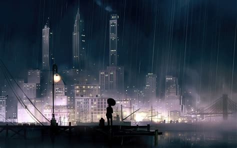 1680x1050 Anime Background City Night 4k Wallpaper,1680x1050 Resolution HD 4k Wallpapers,Images ...