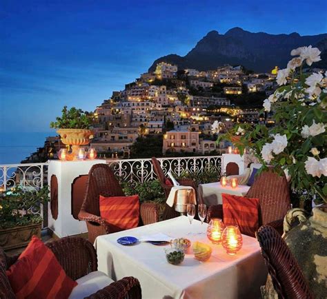 Dining High Atop Positano - Amalfi Coast In Campania, Italy THis must be beautiful in the ...