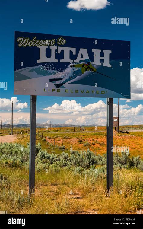 Utah road sign Stock Photo - Alamy