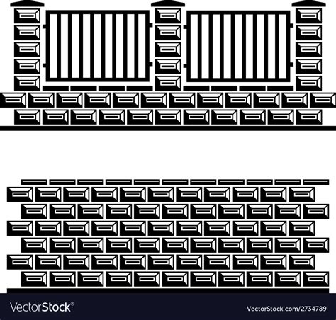 Black decorative brick wall Royalty Free Vector Image