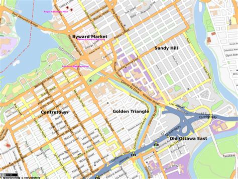 Golden Triangle, Ottawa - Wikipedia - Printable Map Of Ottawa | Printable Maps