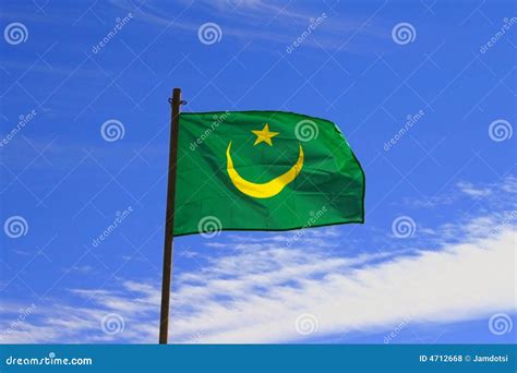 Mauritanian flag stock photo. Image of moon, flag, star - 4712668