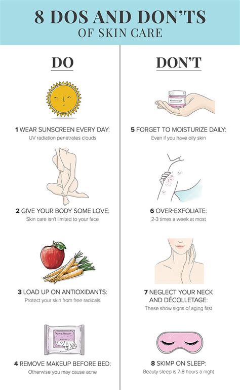 How to Take Care of Your Skin: Dos & Don'ts | Skin advice, Skin care ...