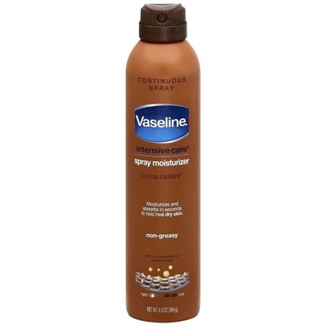 2 Pack - Vaseline Spray & Go Moisturizer, Cocoa Radiant, 6.5 oz ...