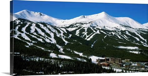 Ski resorts in front of a mountain range, Breckenridge, Summit County, Colorado Wall Art, Canvas ...