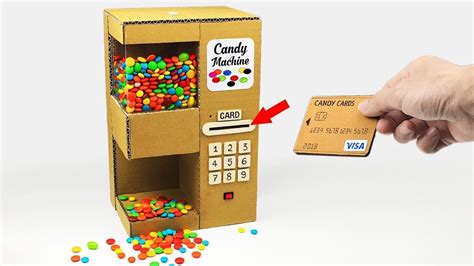 DIY CANDY DISPENSER Vending Machine Using CARD from Cardboard | Candy ...