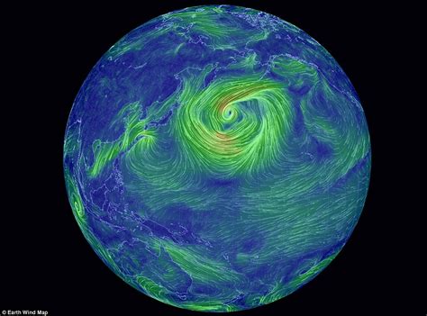 The mesmerising interactive map of the wind: Website beautifully shows up-to-date currents ...