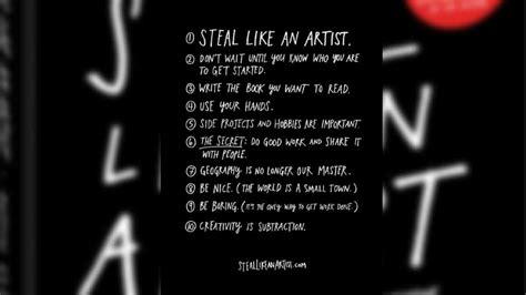 READ Steal Like An Artist by Austin Kleon - Learn To Copy