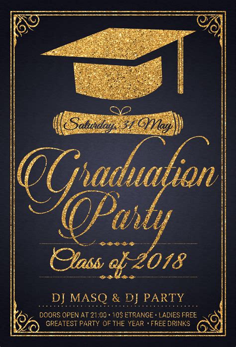 Graduation Party Flyer Template Prom