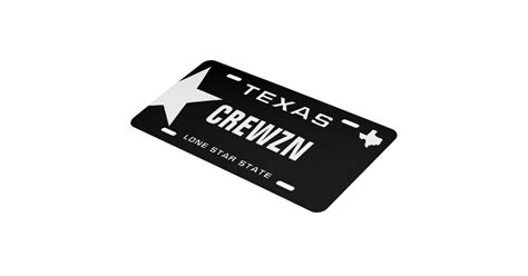 Cruising Black Texas License Plate | Zazzle