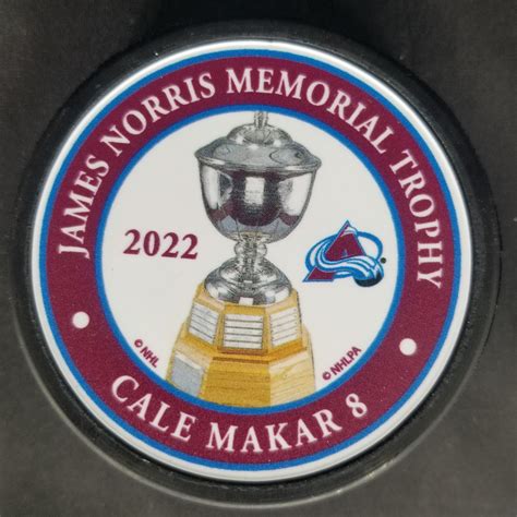 2022 Cale Makar James Norris Memorial Trophy Puck – All In Autographs