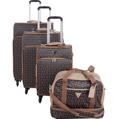 "Guess" Grey & Brown Cura Suitcases - TK Maxx | Brown and grey ...